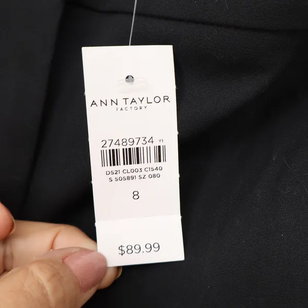 Ann Taylor Factory The Straight In Curvy Black Dress Pants Size 8 Professional - Image 3