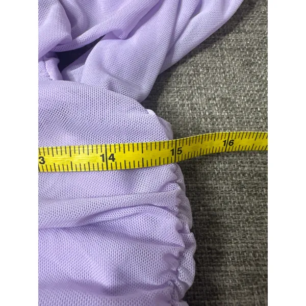 Womens Lg Lavender Ruched Cowl Neck Maxi Gown Sleeveless Purple Sexy Long Dress - Image 11