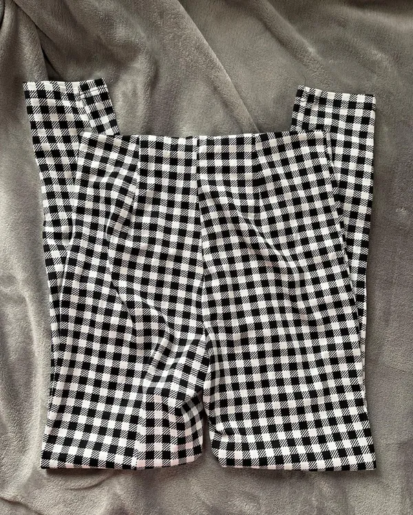 SheIn Black And White Gingham Pants - Image 2