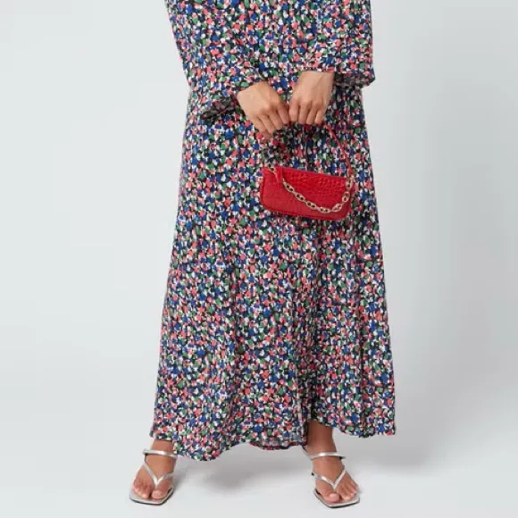 By far Mini Rachel Croc Embossed Leather Top Handle Bag - Image 3