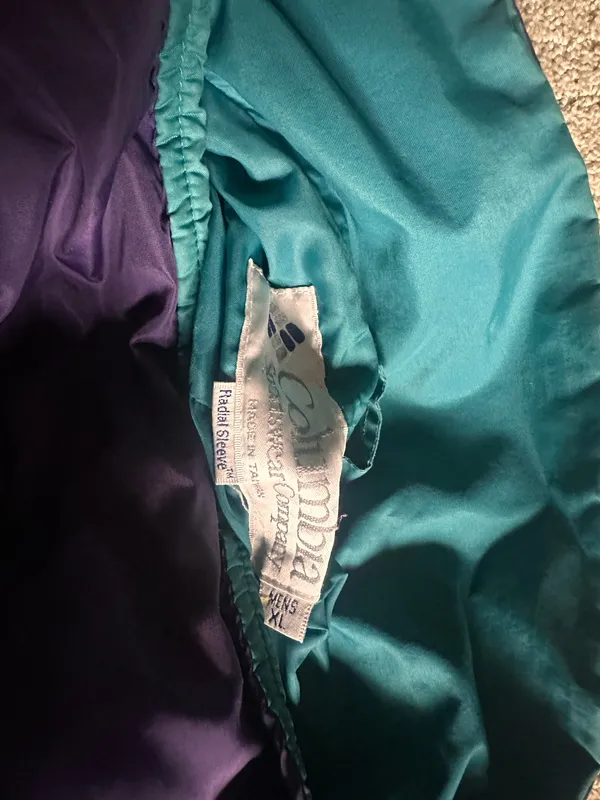 Columbia Men’s Jacket Full-Zip color block purple teal - Image 3