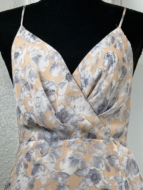 ASTR the Label Holland Maxi Dress in Peach Grey Floral Size S - Image 3