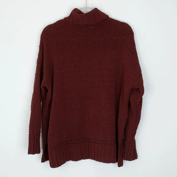 Aerie‎ Womens Turtleneck Sweater Knit Pullover Casual Fall Winter Brown Small - Image 8