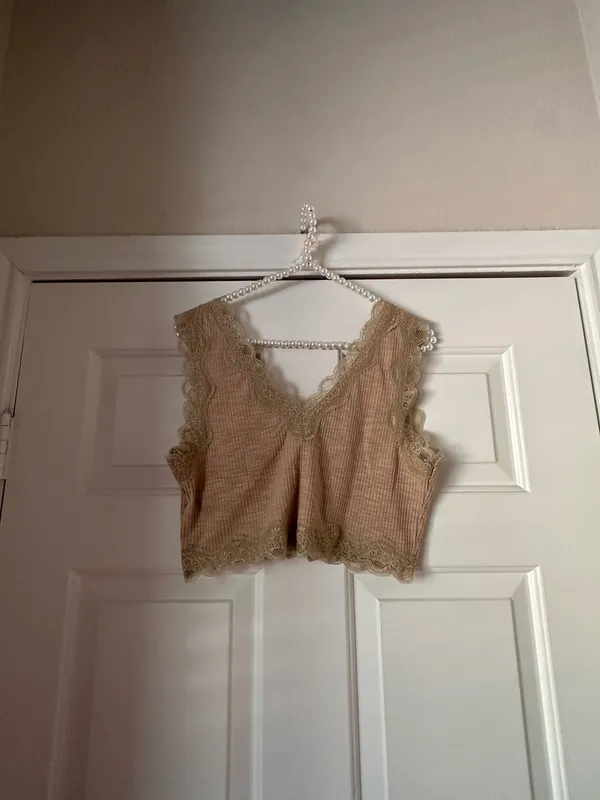 Pol Mocha Lace Bralette Cami - Image 3