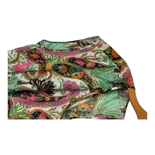 Show Me Your Mumu Romper Women Large‎ Green Pink Paisley Palace Rowdy Romper - Image 7