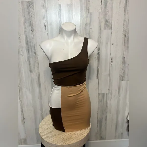 Brown mini dress size small Brown - Image 2