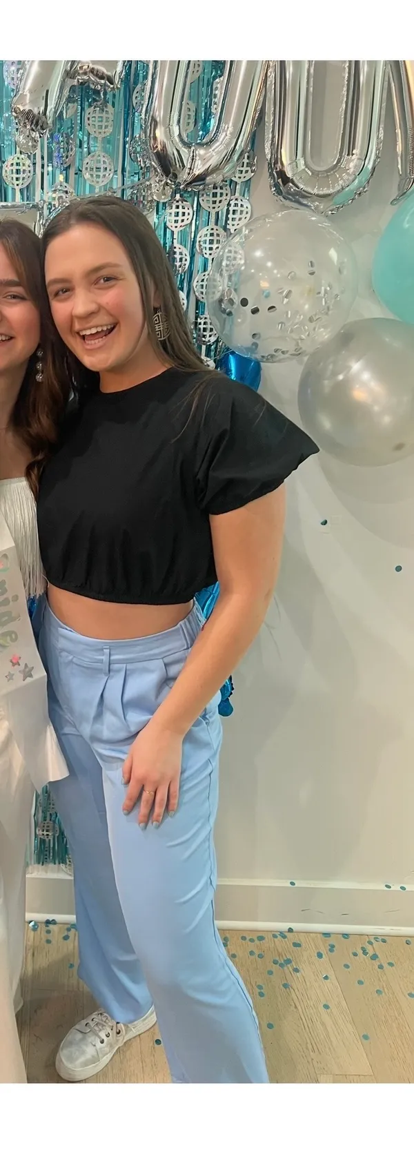 A New Day Black Cropped Puff-Sleeve Top - Image 2