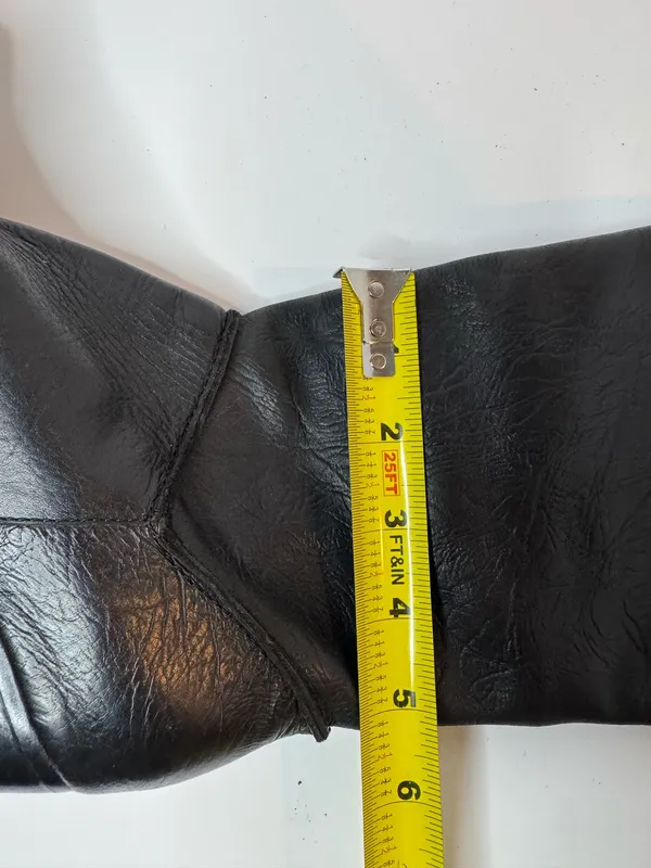 Modern Vintage Black Leather Boots Womens Size EU36.5 - Image 6