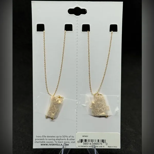 Ivory Ella Yin Yang Elephant Pendant‎ Friendship Necklaces *save the elephants * - Image 4