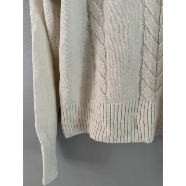 NWT Madewell V-Neck Pullover Cream Sweater Merino Wool Size Small - Image 4