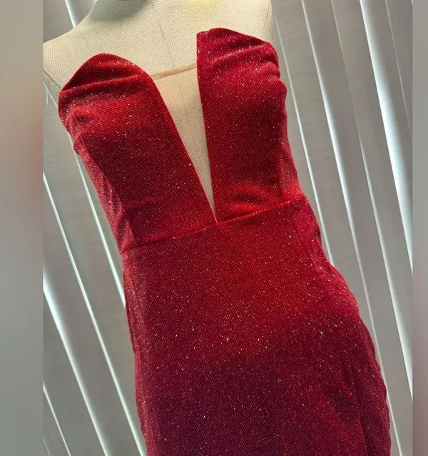 AMTIUOS red glitter strap dress ✨ - Image 6