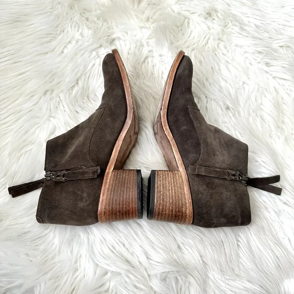 Alberto Fermani Capricia Suede Ankle Bootie Sz 8 Brown - Image 10