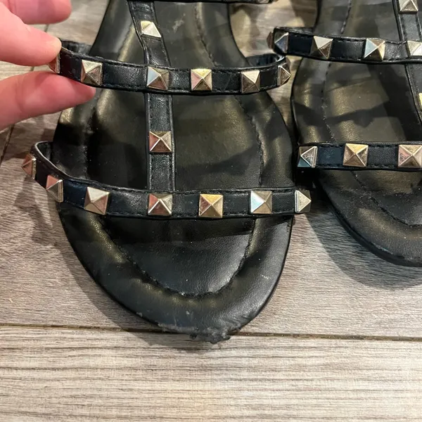 Marc Fisher Black Studded Sandals - Image 6