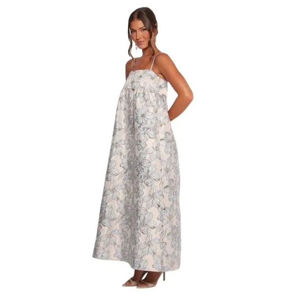 Petal & Pup Yasmine Maxi Dress Womens M Baby Blue‎ Floral Empire Waist Coquette - Image 3