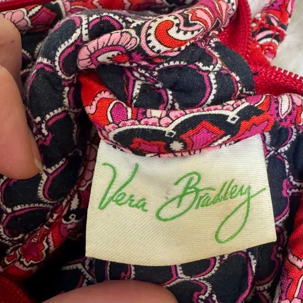 VTG Vera Bradley Red Wristlet Phone Case Wallet 7” Zip FRANKLY SCARLET - Image 6