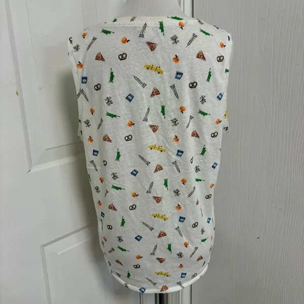 J Crew Tie Front Tank NYC Print B5* - Image 6