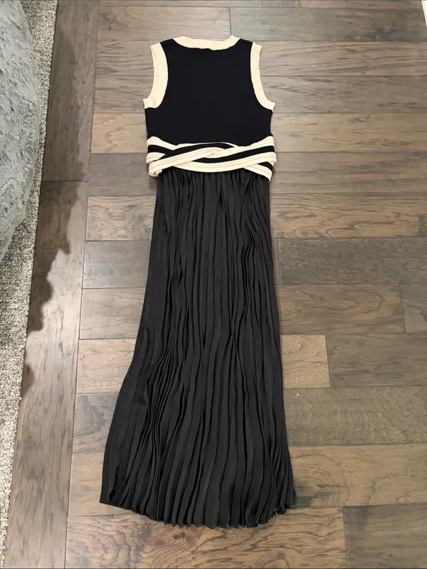 New with Tags THML Mixed Media Midi Dress Sz S - Image 12