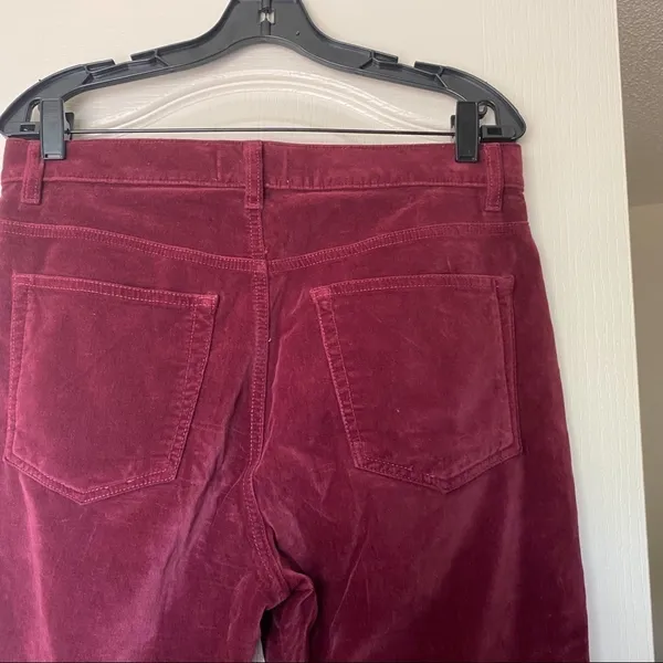 Reformation Pant‎ Rebecca Velvet High Rise Skinny Aubergine 31 GUC - Image 7