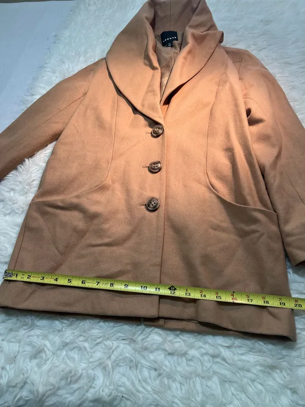 Trouve Wool Blend Coat Women’s Size XS Tan - Image 14