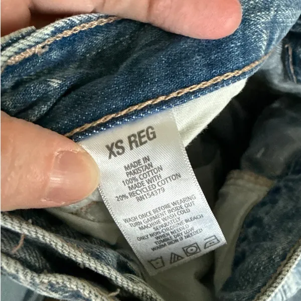 Deja Clark for Aeropostale Jeans Super Baggy 8 Ball Cherries Size XS Reg Blue - Image 4