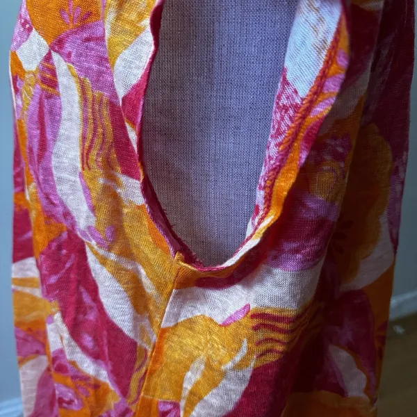 Cynthia Rowley Women's 100% Linen Botanical Floral Top Blouse Cottage Boho Sz L - Image 10