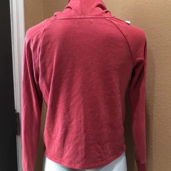 Colsie Women's Red Hooded Sweatshirt XS Long Sleeve Casual Top - Image 5