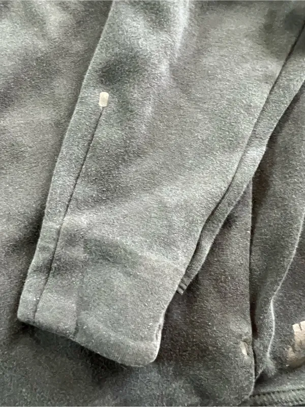 Nike Black Full Zip Hoodie Women’s XL Distressed Worn - Image 7