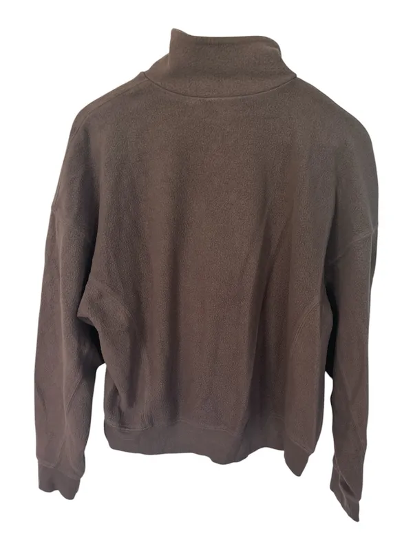 Universal Threads Women's French Terry Quarter Zip Sweatshirt brown - Image 3