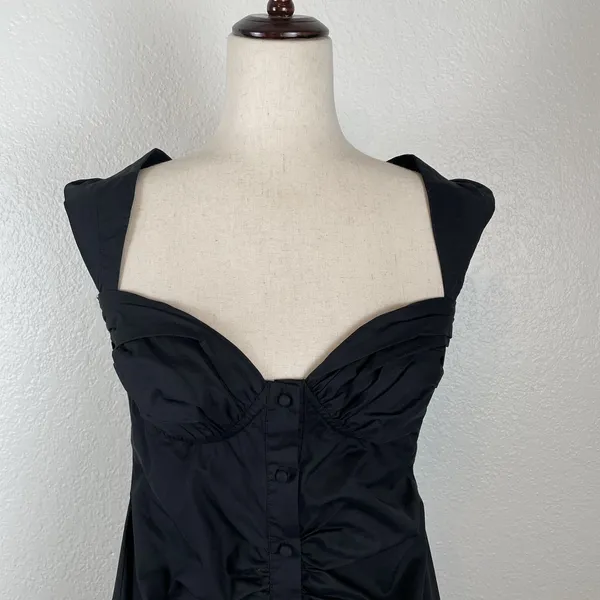 House of CB Mistress Rocks Girl Crush Mini Dress Women's‎ L Black Cap Sleeve NEW - Image 8