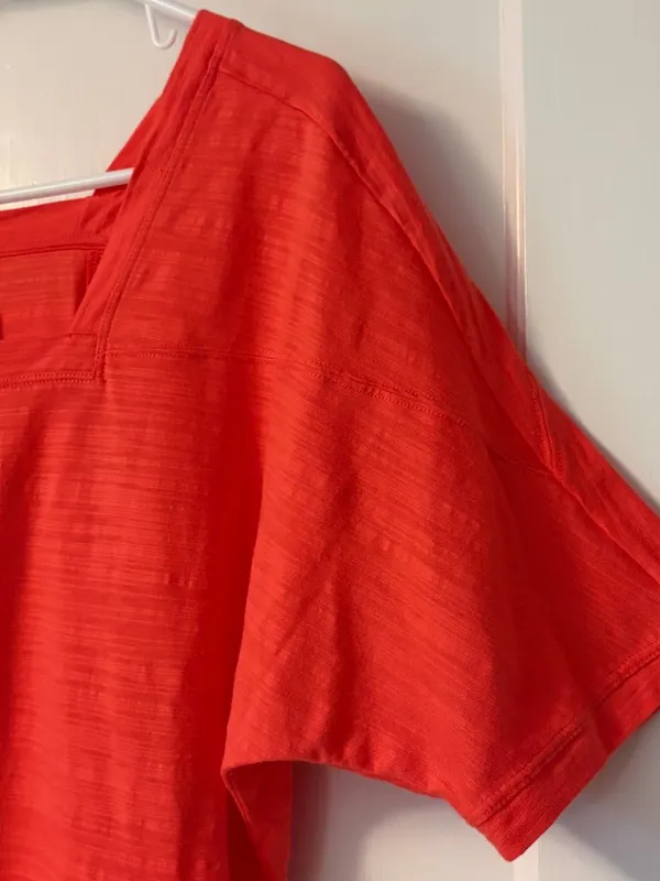 By Anthropologie square neck bright orange blouse size small - Image 5