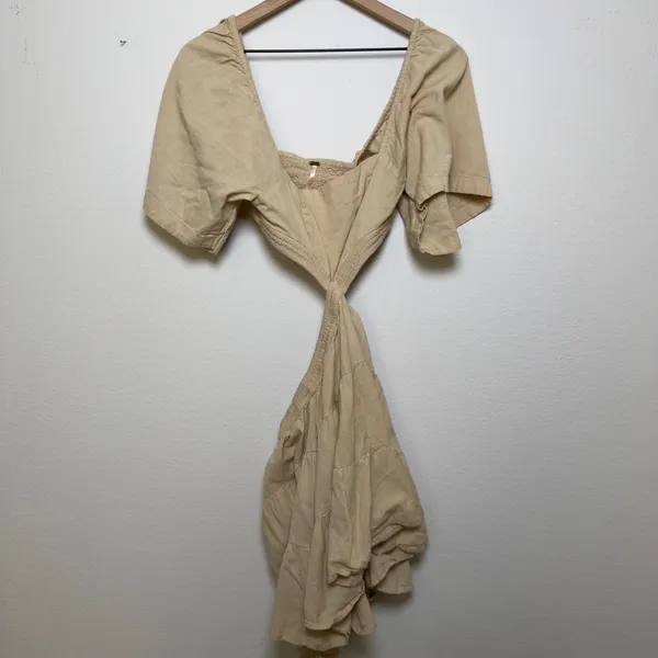 Free People Women Cross‎ Of Sunlight Cut Out Mini Dress Small Party Date Cottage - Image 3