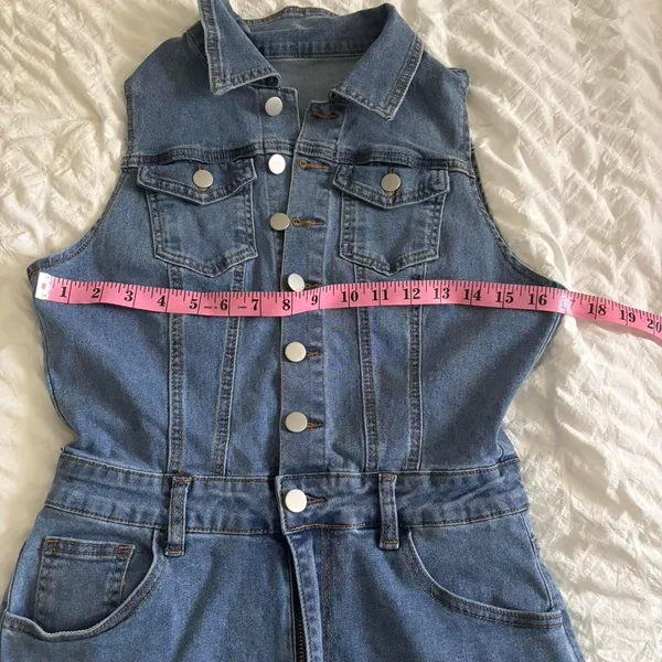 Unbranded Women's Blue and White Playsuit-romper - Image 8