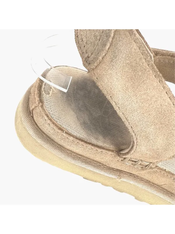 UGG Goldenstar Platform Sandals Beige Suede Bohemian California Casual Size 9 - Image 13
