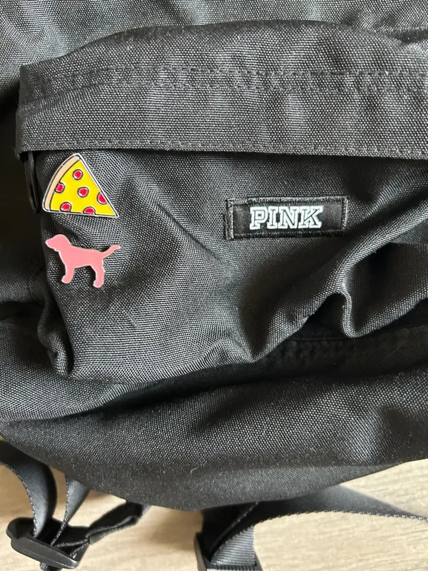 PINK Victoria's Secret Black Mini Backpack with Front Pocket - Image 2