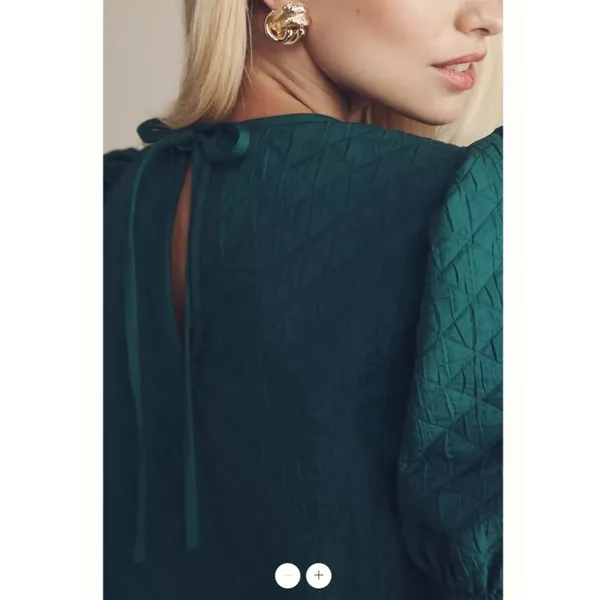 Anthropologie Maeve Puff-Sleeve Drop-Waist Mini Dress - Image 2