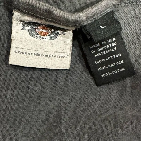 Harley Davidson Grey Flag Tank Top Women’s Large - Image 2