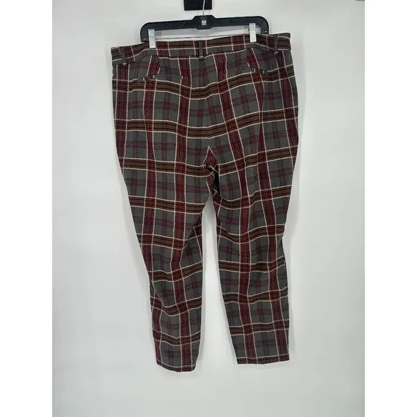 Express Columnist Ankle Pants Womens Size 18R Plaid Pockets Mid Rise‎ Preppy - Image 5
