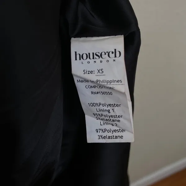 House of CB Loretta Black Satin Corset Off Shoulder‎ Dress size XS NWOT - Image 12