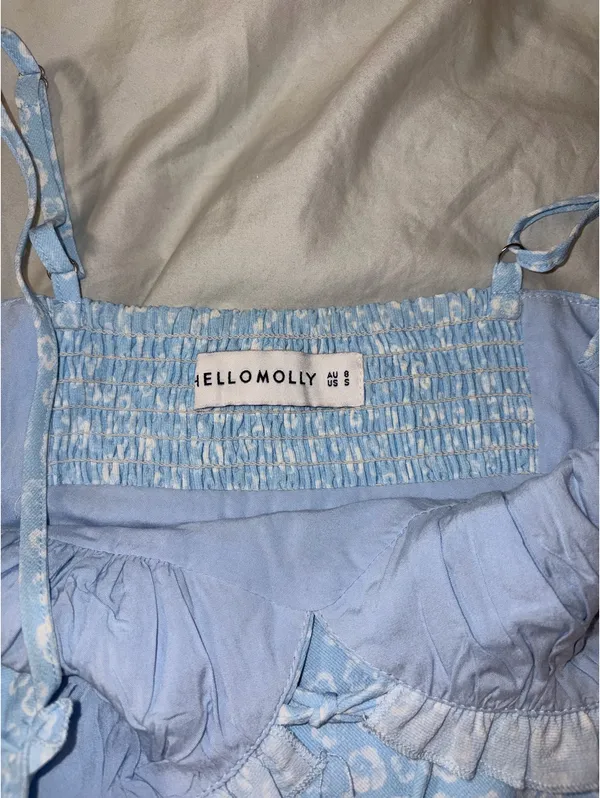 Hello Molly Mini Dress Blue - Image 4