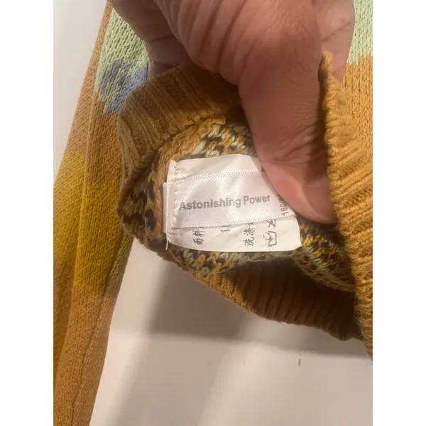 Day Break Y2K Desert Landscape Cropped Cardigan Western Knit S - Image 6