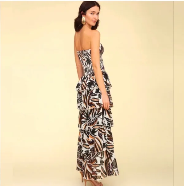 NWT Avec les filles Bali Garden midi dress Size Large - Image 2