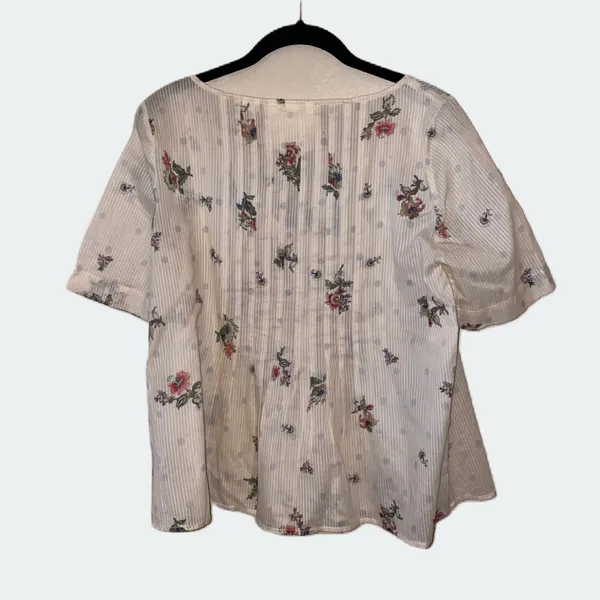 Anthropologie Maeve Orchid Island Pleated Top - Image 4