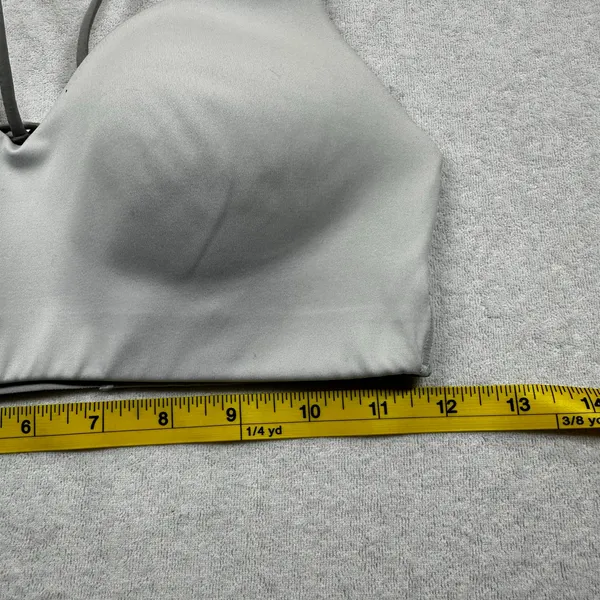 Gymshark Sports Bra White Strappy Back Padded Adjustable Straps Women’s XS S - Image 3
