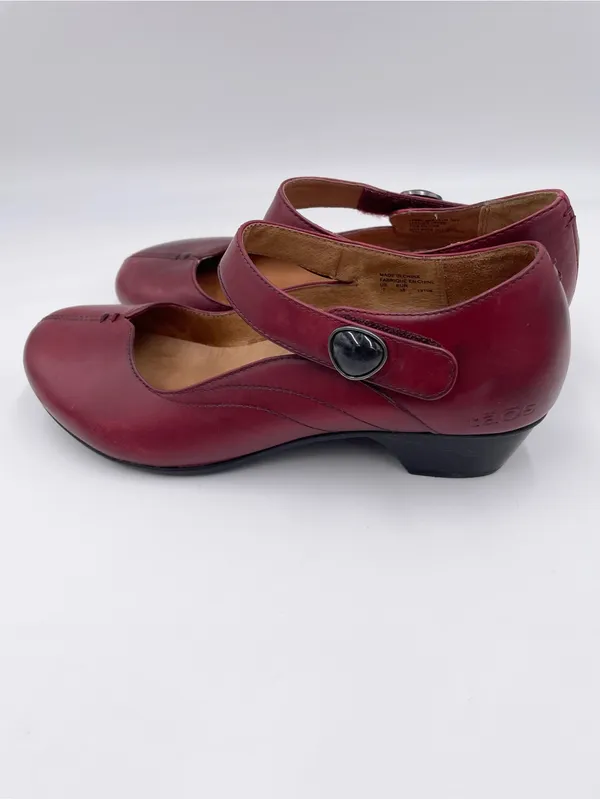 Taos Samba Mary Jane Shoes Women's Size 7 Deep Burgundy Red Low Heel Closed Toe - Image 8