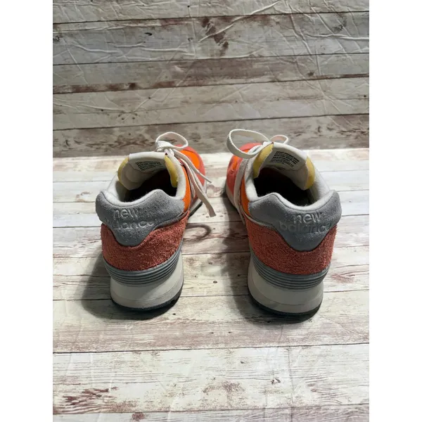 New Balance 574 Gulf Red Sneakers Women's Size 9M Orange Athletic Lace Up - Image 3