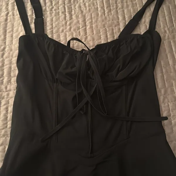 Elegant Black Dress Black - Image 2