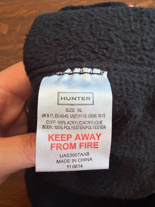 Hunter Black Cable Knit Boot Socks Size Xlarge - Image 3