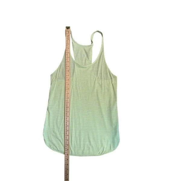 Lululemon Womens yellow Striped Racerback Tank Top sz 10 - Image 6