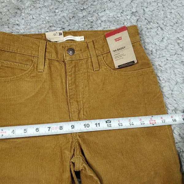 Levi's 94 Baggy Corduroy Brown Straight Leg Loose Pants Y2K 90s Size 24 x 31 - Image 11
