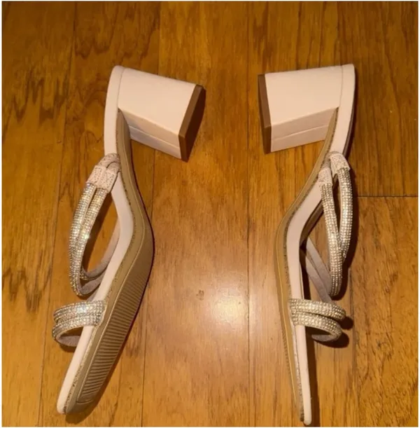 Brand New Target A New Day Sparkly + Pink Beige Square Heels - Image 8